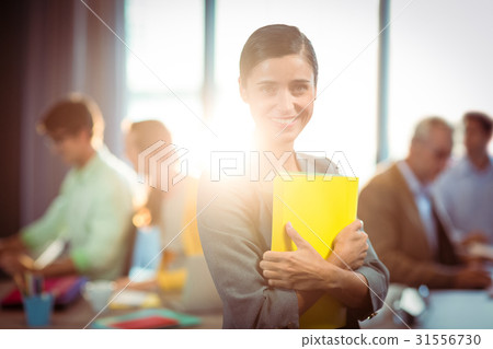 Portrait of businesswoman smiling 31556730