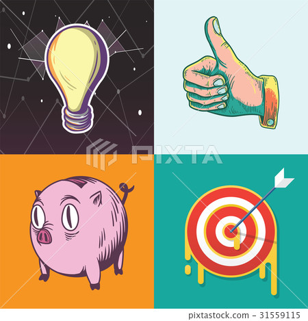 Idea Target Savings Goals Business Investment Graphic Illustration Icon Vector Idea Target Savings Goals Business Investment Graphic Illustration Icon Vector 31559115