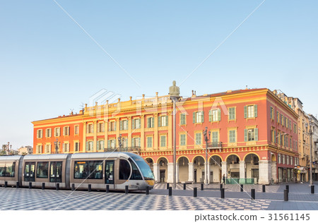 Red ochre buildings in Nice, France 31561145