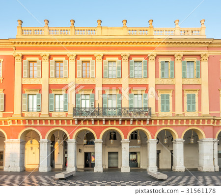 Red ochre buildings in Nice, France 31561178