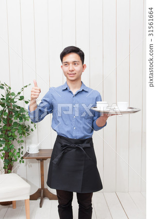Cafe shop clerk image Food store 31561664