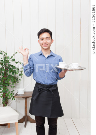 Cafe shop clerk image Food store 31561665