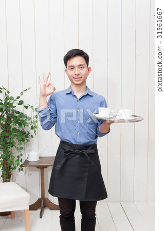 Cafe shop clerk image Food store 31561667