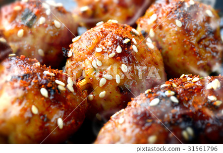 japanese meatball grill tsukune. japanese meatball grill tsukune. 31561796