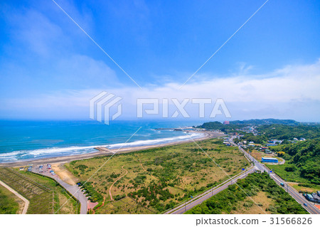 奧運衝浪場地Fisigasaki海岸的航拍照片 奧運衝浪場地Fisigasaki海岸的航拍照片 31566826