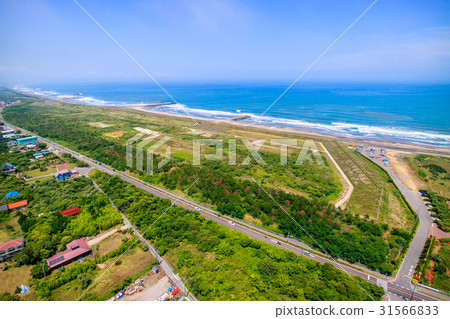 奧運衝浪場地Fisigasaki海岸的航拍照片 奧運衝浪場地Fisigasaki海岸的航拍照片 31566833