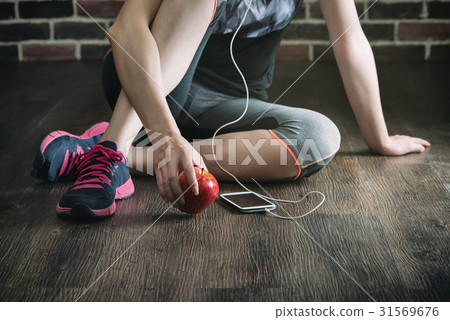 take rest listening to music eating apple take rest listening to music eating apple 31569676