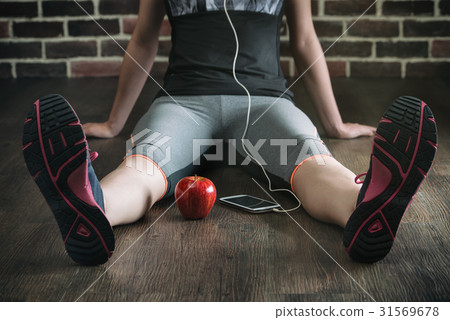take rest listening to music eating apple take rest listening to music eating apple 31569678