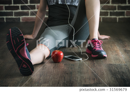 take rest listening to music eating apple take rest listening to music eating apple 31569679