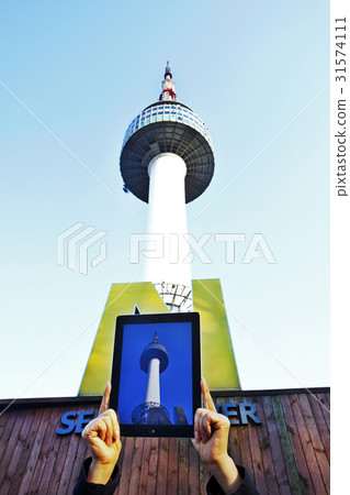 手，iPad，N首爾塔，Namsan，Jung-gu，首爾 31574111
