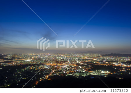 從Namhansanseong，Songpa-gu，首爾的序言的夜視圖 31575820