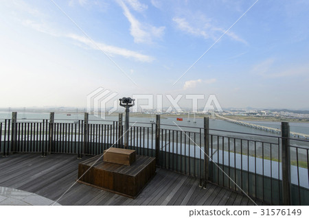 Telescope, Songsan Green City Observatory, Transmission Tower, Sihwa Bridge, Pyeongtaek Siheung Expressway, Sihwa Lake, Woimdo, Hwaseong City, Gyeonggi 31576149