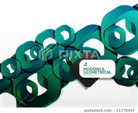 Geometric abstract background, cut chain shapes or Geometric abstract background, cut chain shapes or 31576997