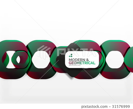 Geometric abstract background, cut chain shapes or Geometric abstract background, cut chain shapes or 31576999