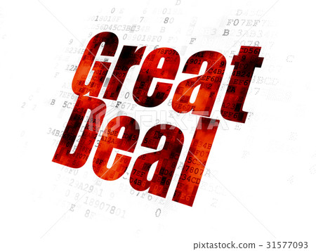 Finance concept: Great Deal on Digital background - Stock Illustration ...