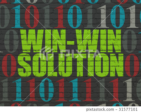 Business concept: Win-win Solution on wall 31577101