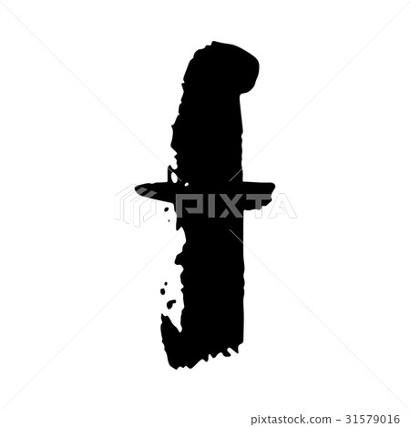 Vector hand drawn letter F with smooth acrylic 31579016