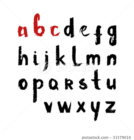 Vector font, hand drawn letters with smooth 31579018