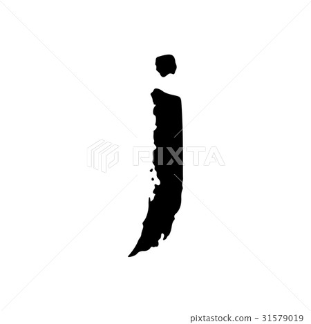 Vector hand drawn letter J with smooth acrylic Vector hand drawn letter J with smooth acrylic 31579019