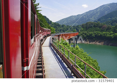 A train crossing the Iron Bridge on Lake Kochi 31579401