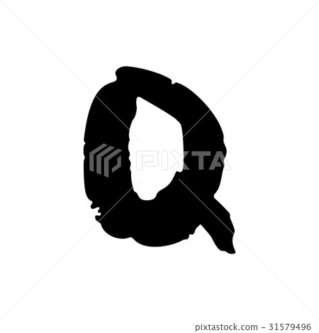 Vector hand drawn letter Q Vector hand drawn letter Q 31579496