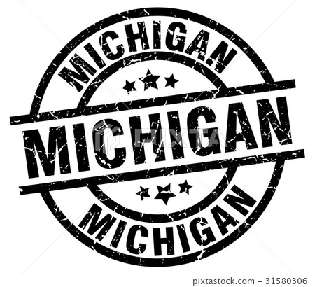 Michigan black round grunge stamp Michigan black round grunge stamp 31580306