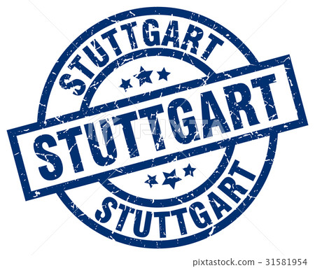 Stuttgart blue round grunge stamp Stuttgart blue round grunge stamp 31581954