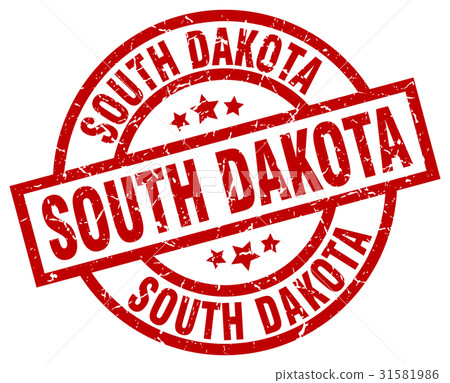 South Dakota red round grunge stamp - Stock Illustration [31581986] - PIXTA
