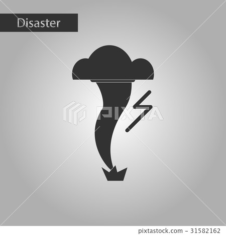 black and white style icon disaster tornado 31582162