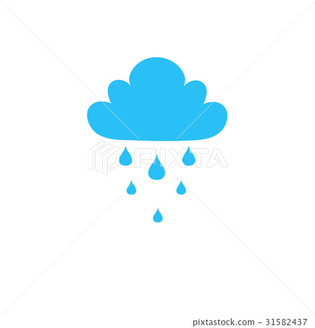 Blue Cloud Rain icon  31582437