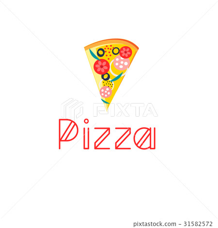 Bright delicious slice of pizza 31582572