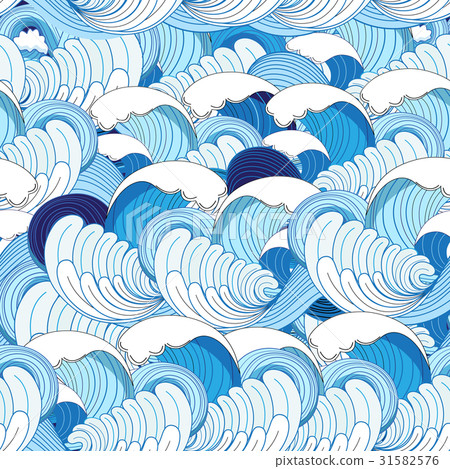 Sea vector pattern 31582576