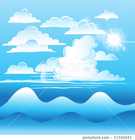 Clouds on blue sky - Stock Illustration [31582641] - PIXTA