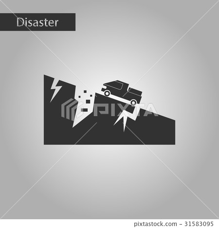 black and white style icon natural disaster black and white style icon natural disaster 31583095