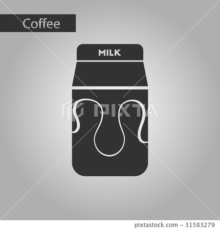 black and white style coffee carton milk 31583279
