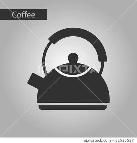 black and white style icon of coffee dishware black and white style icon of coffee dishware 31583587