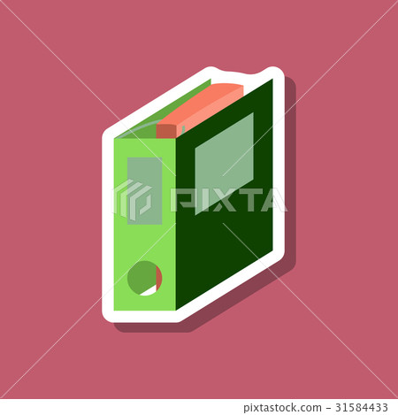 paper sticker on stylish background Folder for 31584433