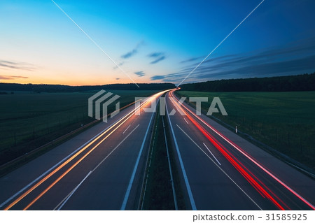 Sunrise on the highway 31585925