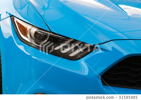 Headlight lamp of new cars,copy space 31585985