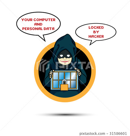 Your Computer and personal data at risk - Stock Illustration [31586601 ...
