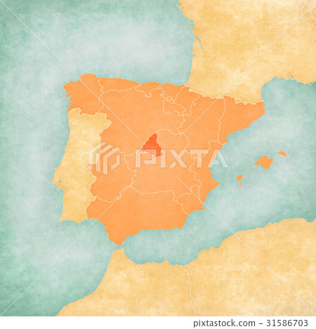 Map of Iberian Peninsula - Madrid 31586703