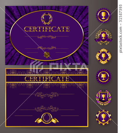 Elegant template of certificate, diploma 31587393