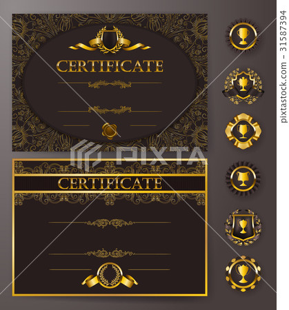 Elegant template of certificate, diploma 31587394