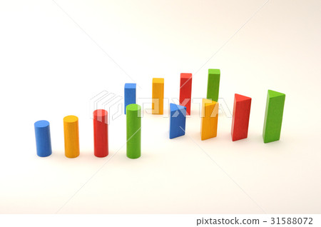 Colorful building blocks arranged side by side 31588072