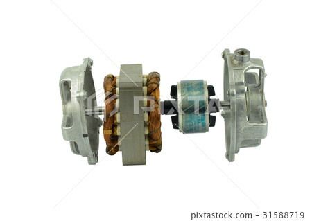 coil electric fan, isolated on white background.. 31588719