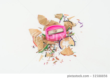 colored pencils and a pencil sharpener colored pencils and a pencil sharpener 31588856