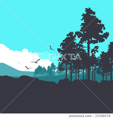 Vertical Forest Banner Stock Illustration 31589579 Pixta