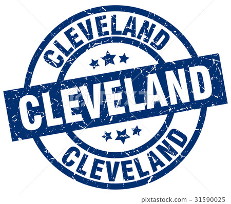 Cleveland blue round grunge stamp Cleveland blue round grunge stamp 31590025