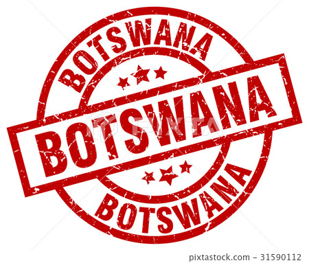 Botswana red round grunge stamp Botswana red round grunge stamp 31590112