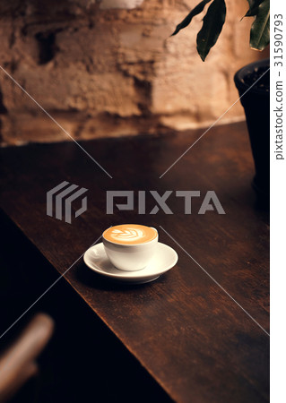 Coffee machiato, latte art Coffee machiato, latte art 31590793